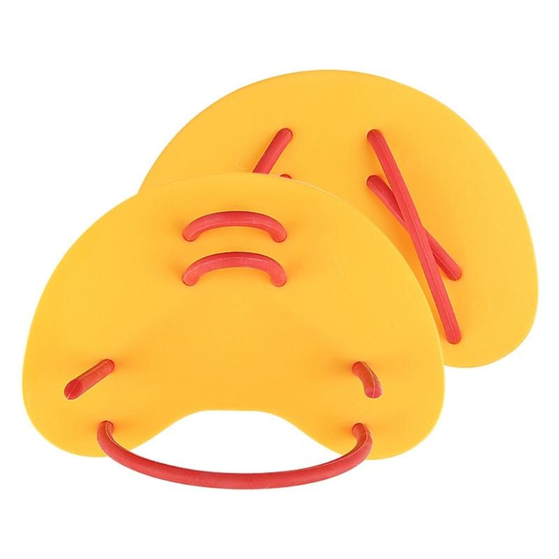 

Set of 2 Hydrodynamic Swim Training Gear Flexible Silicone Hand Fins Suitable for Competitive Swimmers and Beginner