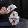 Japanese-Style Ru Kiln Travel Tea Set, Natural Opening Can Raise One Pot And Two Cups, Portable Ceramic Express Cup