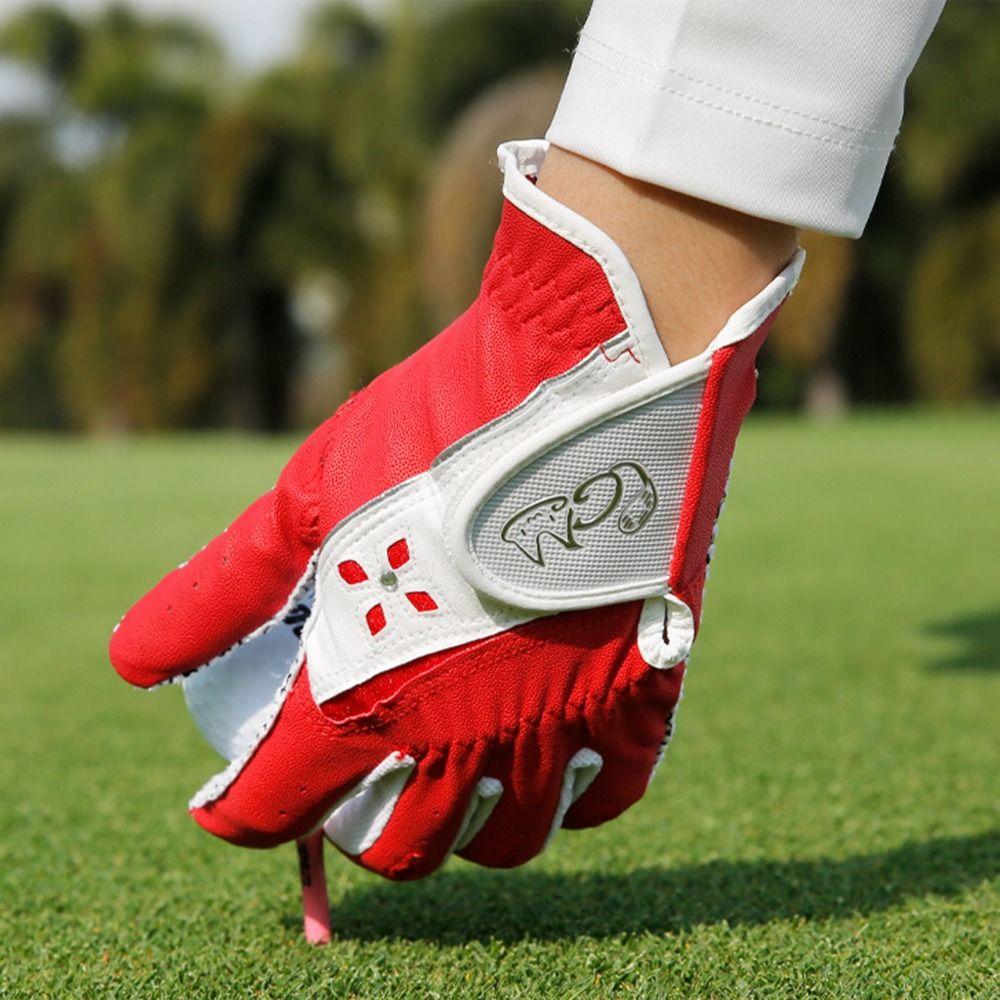 Comfortable PU Leather Golf Mittens Wear Resistant Outdoor Sports Gloves  Outdoor Sports