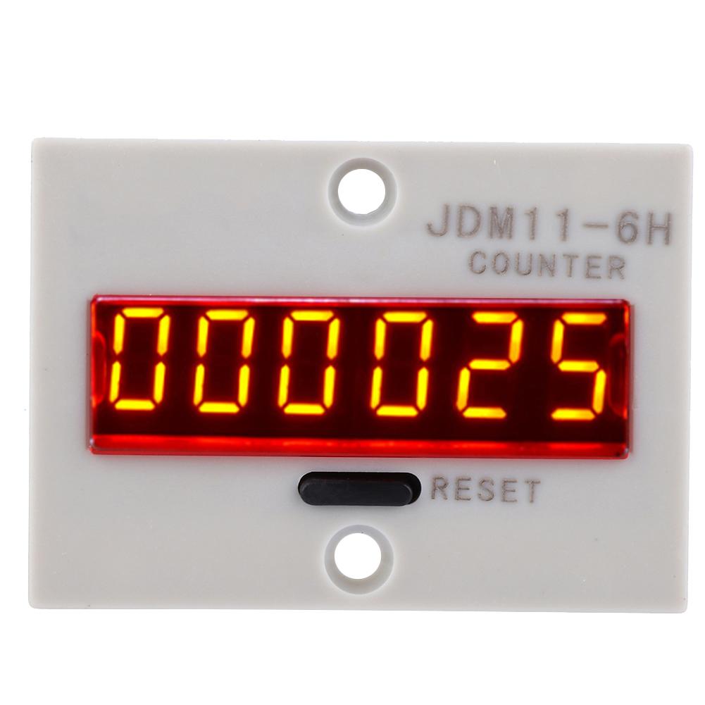0.38 inch 6 Digits Display LED Digital Display JDM11-6H No Voltage Counter 6 Digits Electronic LED Digital Display Counter Relay 1