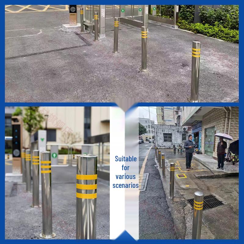 Chi Weng Thickened Stainless Steel Reflective Bollard
