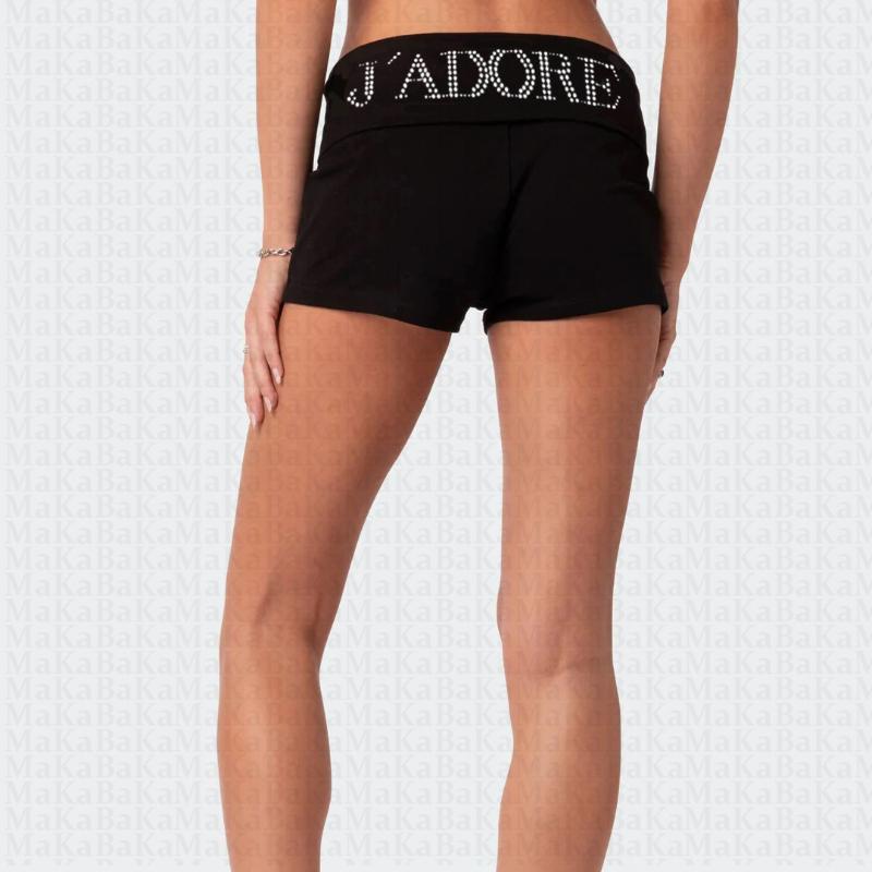 

Летние Y2K женские эластичные повседневные модные спортивные шорты L чёрный