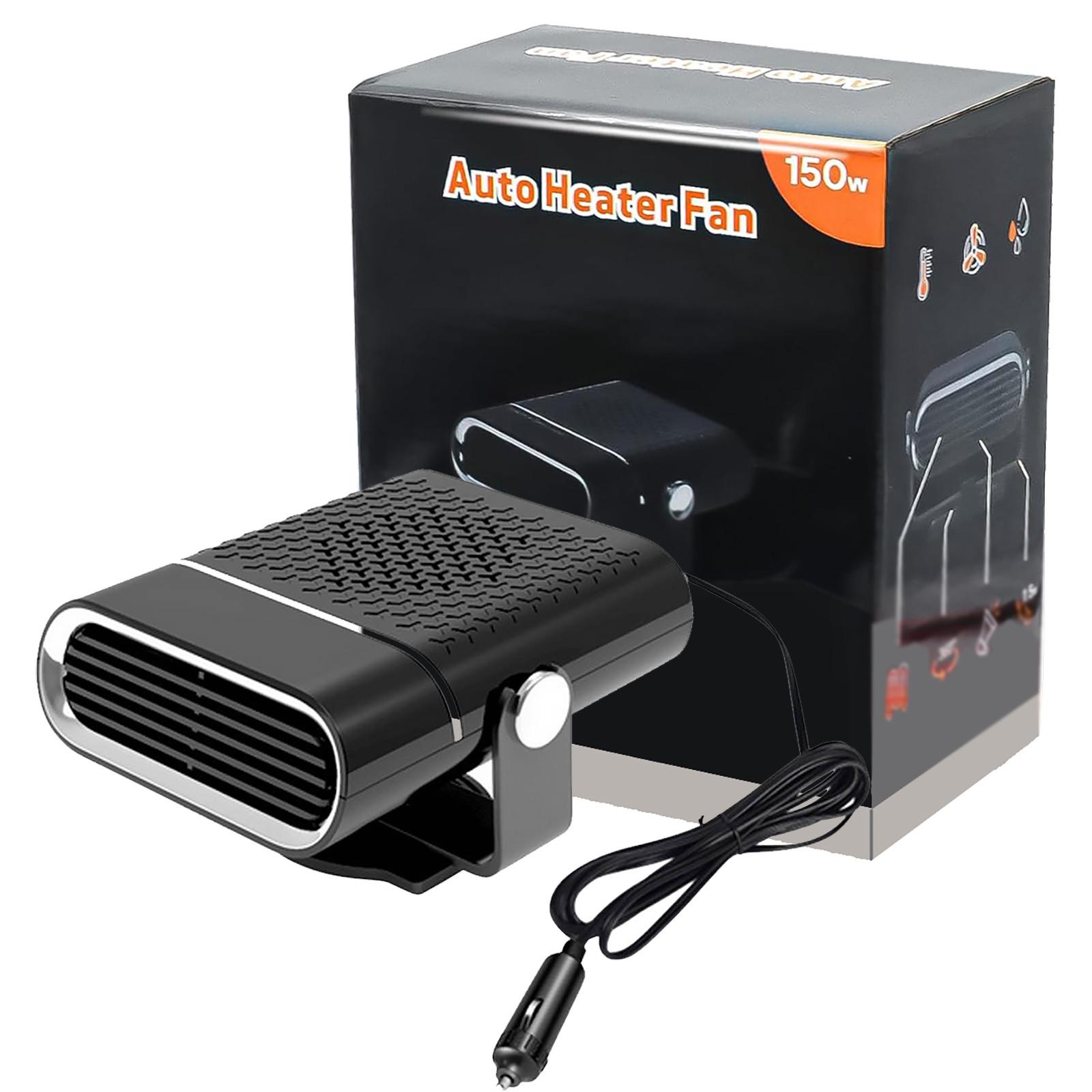 

Автомобильный обогреватель, быстрый нагрев, размораживание и антизапотевание, 2 в 1 вентилятор быстрого нагрева и охлаждения, розетка с подсветкой, 12 В автомобильный вентилятор ветрового стекла One Size чёрный