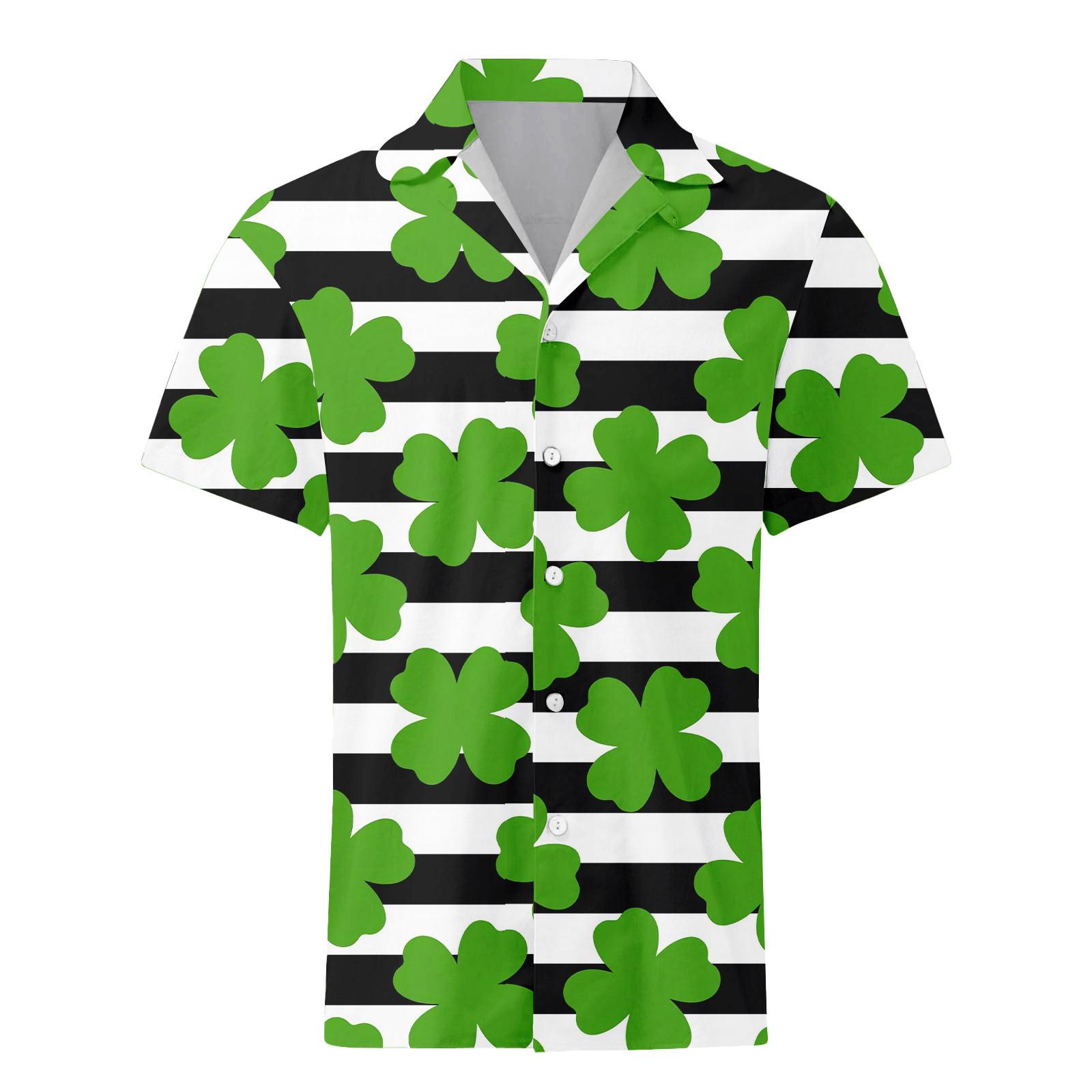 

Мужская повседневная рубашка с короткими рукавами и однобортным лацканом M киноварь