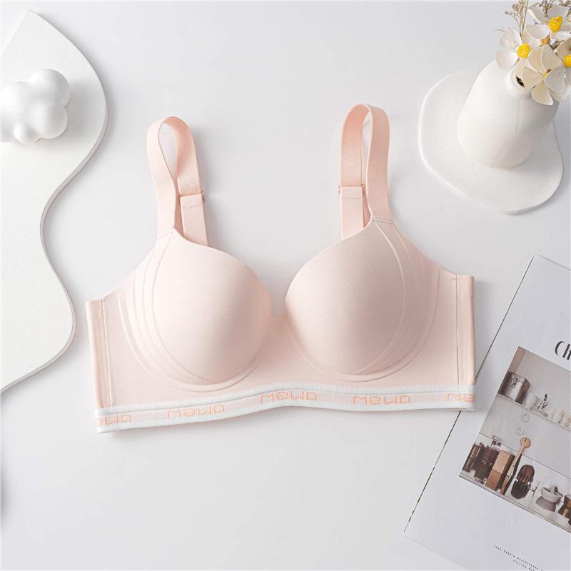 

Тонкое нижнее белье Женский бюстгальтер большого размера с защитой от провисания Регулируемый тип с косточками Для утягивания подмышечных складок Бюстгальтер Пуш-ап 42/95D розовый