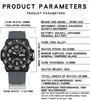 OFNS 1303 High-end Electronic Double Calendar Quartz Watch Fashion Trend Men's Watch Digital Waterproof Wristwatch