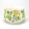 ceramic flower yellow with drainage suitable for direct Portuguese-made pot, rose, 18cm, hole, planting, pan-h233y