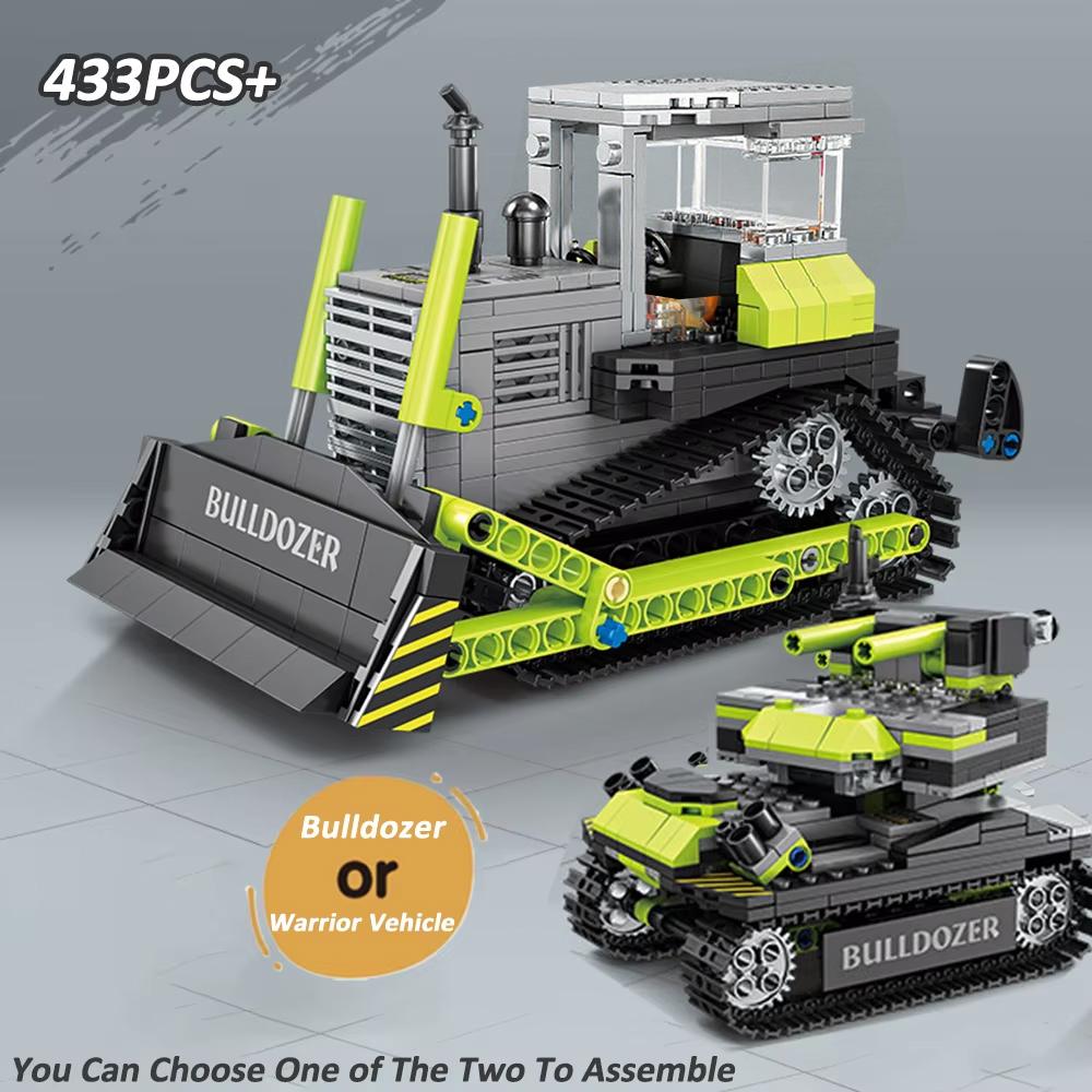 Engineering Tank Series Building Block Set - Ideal for European and American STEM Educational Interaction, DIY Birthday Gift Toy