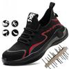 Men's Safety Shoes Steel Toe Men's Sneakers Anti-smash Anti-puncture Working Footwears Breathe Slip-Resistant Boots Waterproof