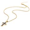 Mens Stainless Steel Cross Pendant Necklace Hip Hop Vintage Box Chain Jewelry Gift