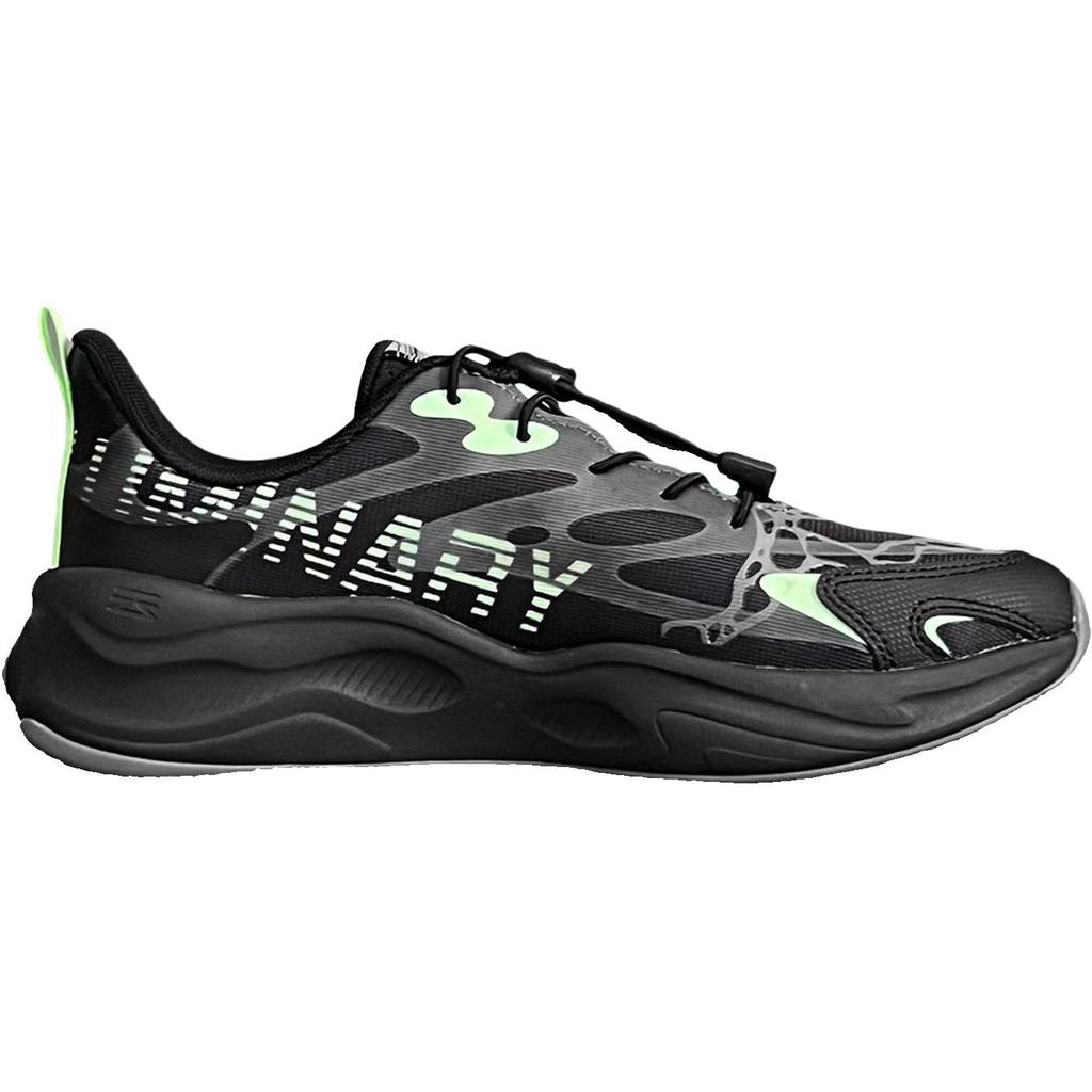 Li Ning YOUNG Night Elf 5 Cushioning Low top Kids Lifestyle Shoes Black Green Kids' YKCV138-1