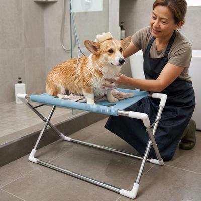 Anti-Scratch Folding Pet Grooming Hammock Quick Drying Cat Bathing Rack  Picking Ears