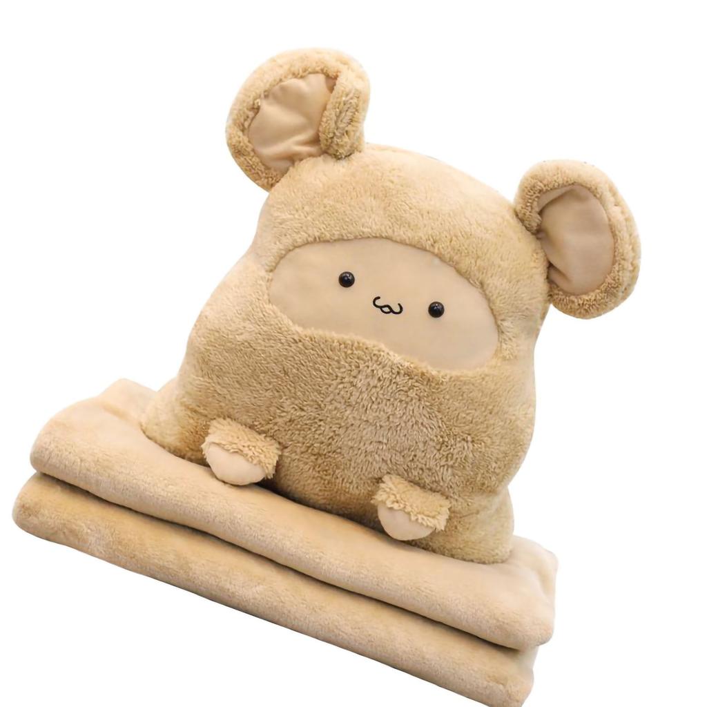 Plush Cushion Pillow Air Conditioning Blanket Cute Mouse Appearance Multifunctional Blanket Throw