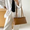 Borsa a Tracolla da Donna Minimalista Coreana Versatile alla Moda Niche Colore Solido Flip PU Sagomato