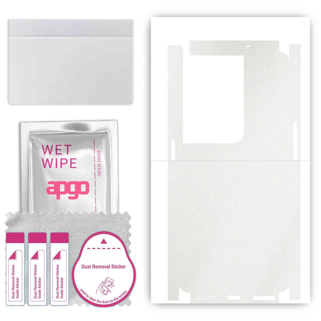 apgo Ochronna naklejka na skórę na tył+boki kompatybilna z Oppo Reno8 Pro 5G, Folia Full Wrap, Folia, Winyl - Wzór Matowy Przezroczysty