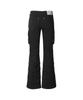 Kakipointeu Cargo Shirring Bootcut Pants (Black)