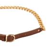 Fashion Women Waist Belt Metal Chain Dress Decorative PU Leather Waistbelt Pin Buckle for Unisex