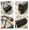 Women Plaid PU Leather Small Square Shoulder Crossbody Purse
