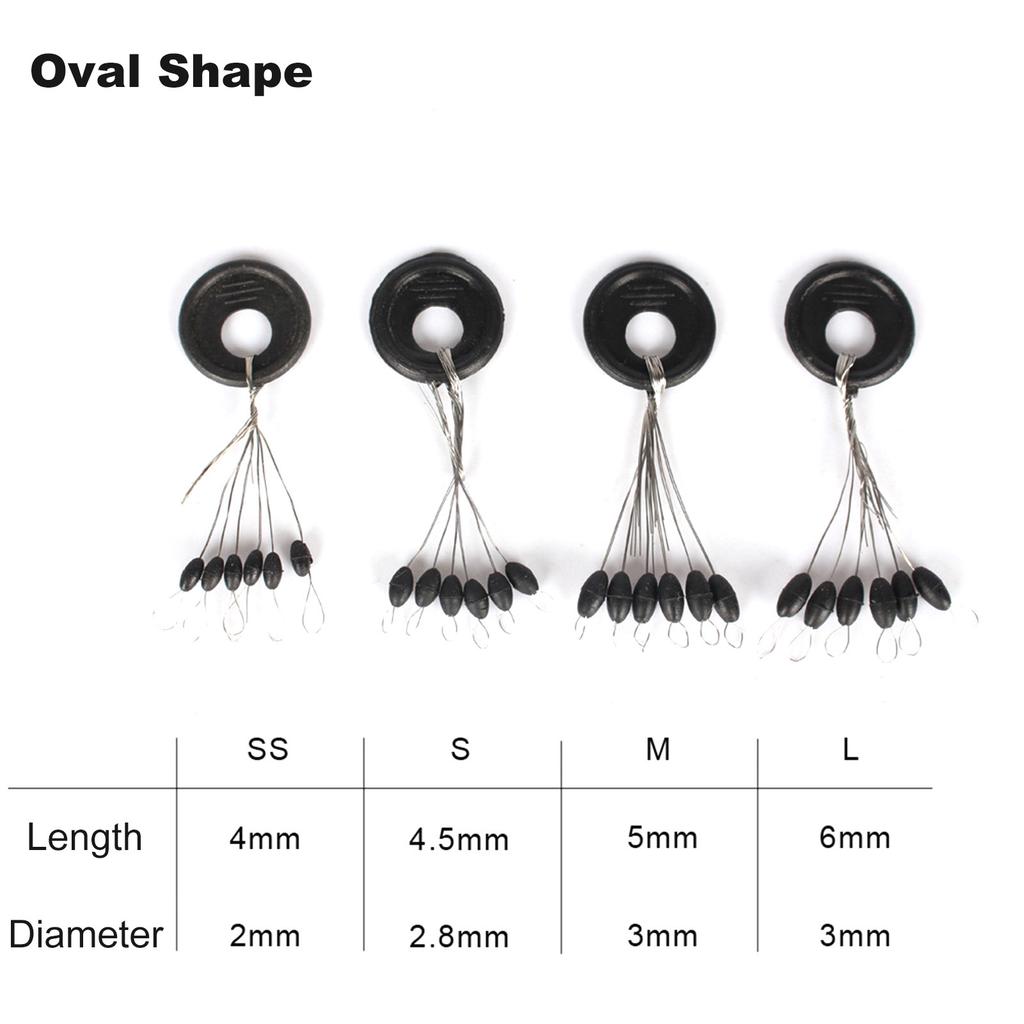 10 Uds. Tapones de pesca tapón de goma negro pesca espacio frijoles carpa pesca flotador