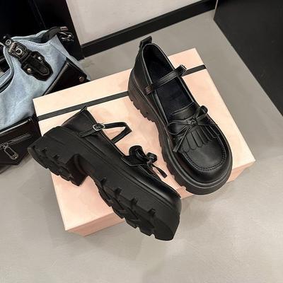 Britischer Stil vielseitig süß Retro süß cool College-Stil kleine Lederschuhe Damen Japanische einzelne Schuhe