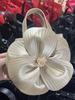 Französische Blütenblatt-Blumen-Handtasche - Frühlings-Tragetasche & Umhängetasche mit Kette für Damen