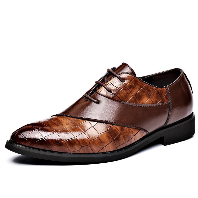 Fashion Classic Luxury Brand Men Leather Shoes Spring Trend Black Patent Leather Men's Dress Shoes Business Oxfords Casual Shoes Plus 48