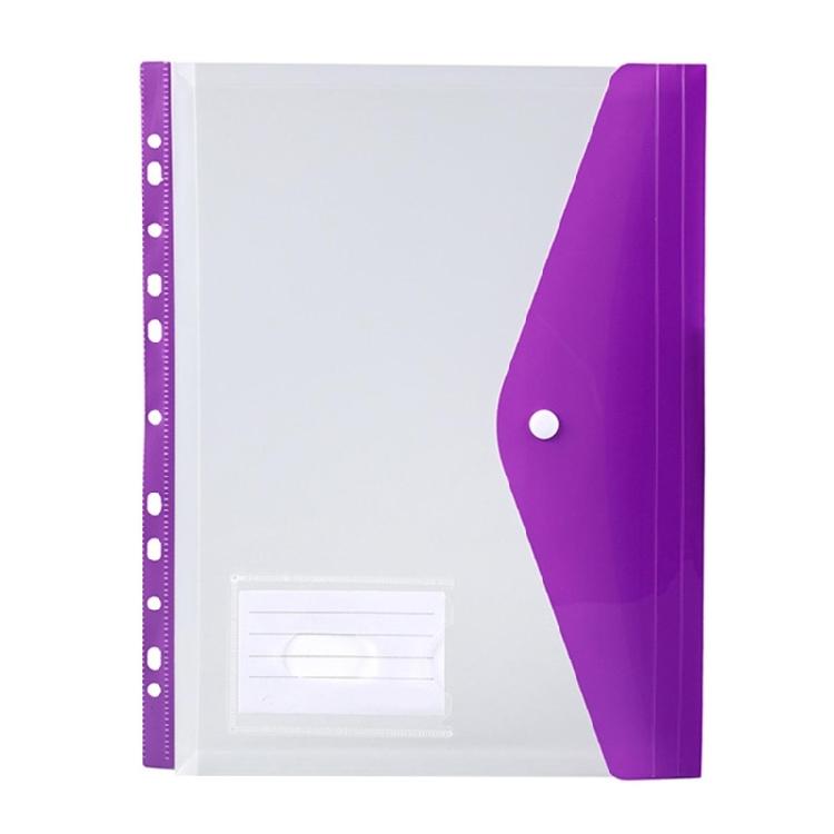 Pack of 6 Expandable Punched Pockets Clear Plastic Document Envelope File Wallets with 11 Holes Letter Size Folder Bag