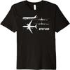 Premium-T-Shirt mit handgezeichnetem B787-800-Flugzeugmotiv