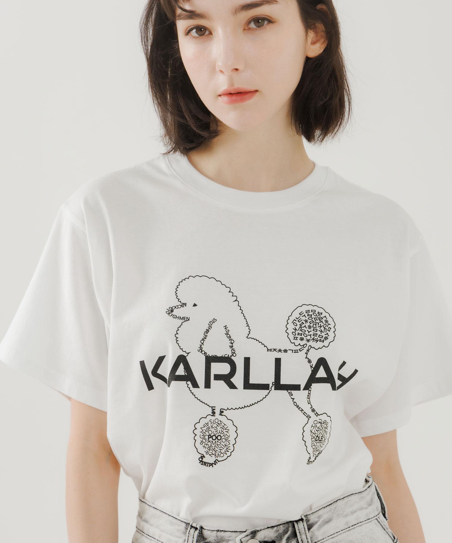 Kalla Poodle Print Short Sleeve T-Shirt - White White/Free
