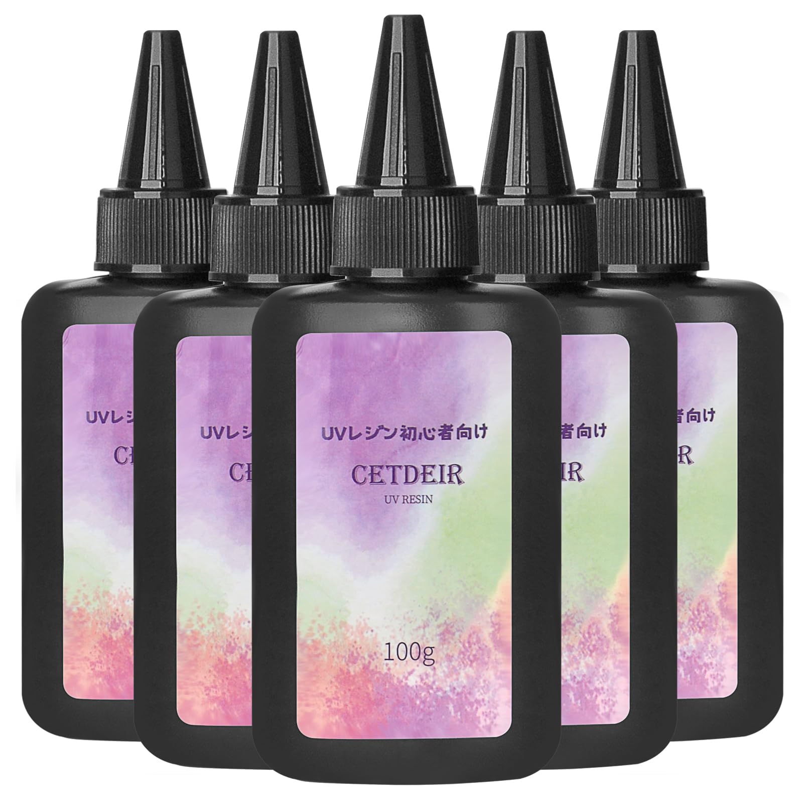 

Cetdeir UV LED Resin Large Capacity Hard Low with Opener and Nozzle Cap Liquid, 500g, Type, Viscosity/High Transparency, Clear,