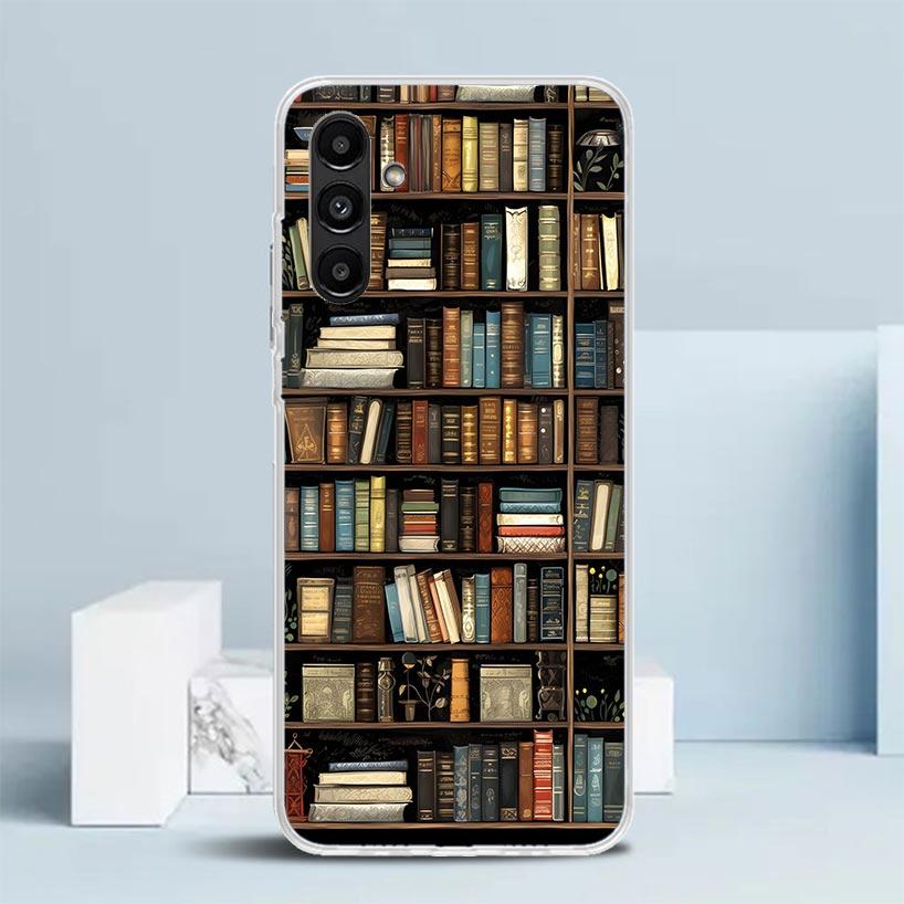 Read Books Illustration Reading Cover for Samsung Galaxy A17 A37 A57 A16 A26 A36 A56 A15 A14 A55 Phone Case A13 A53 A25 A35 A24