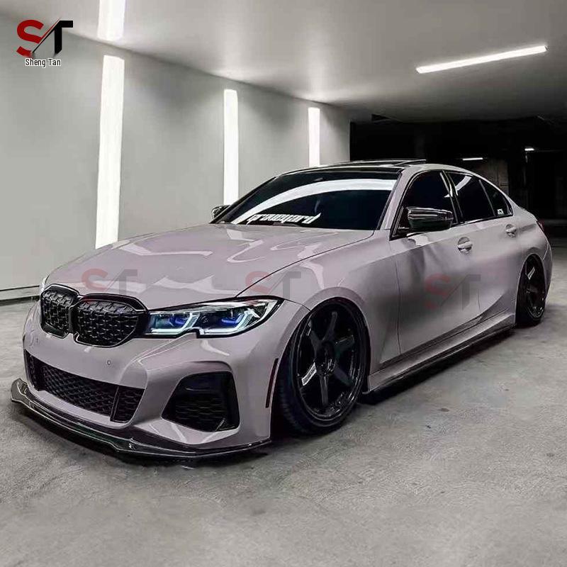 BMW 3 Series G20/G28 Carbon Fiber V Style Front Lip Spoiler & Bumper Diffuser Kit