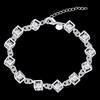 High Quality 925 Sterling Silver Shining Crystal Lattice Bracelet for Woman Popular Fine Luxury Jewelry Wedding Party Gifts