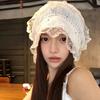 Breathable Beanies Hat Y2k Lace Skullies Hat Korean Fashion Beret Cap  Women Girls