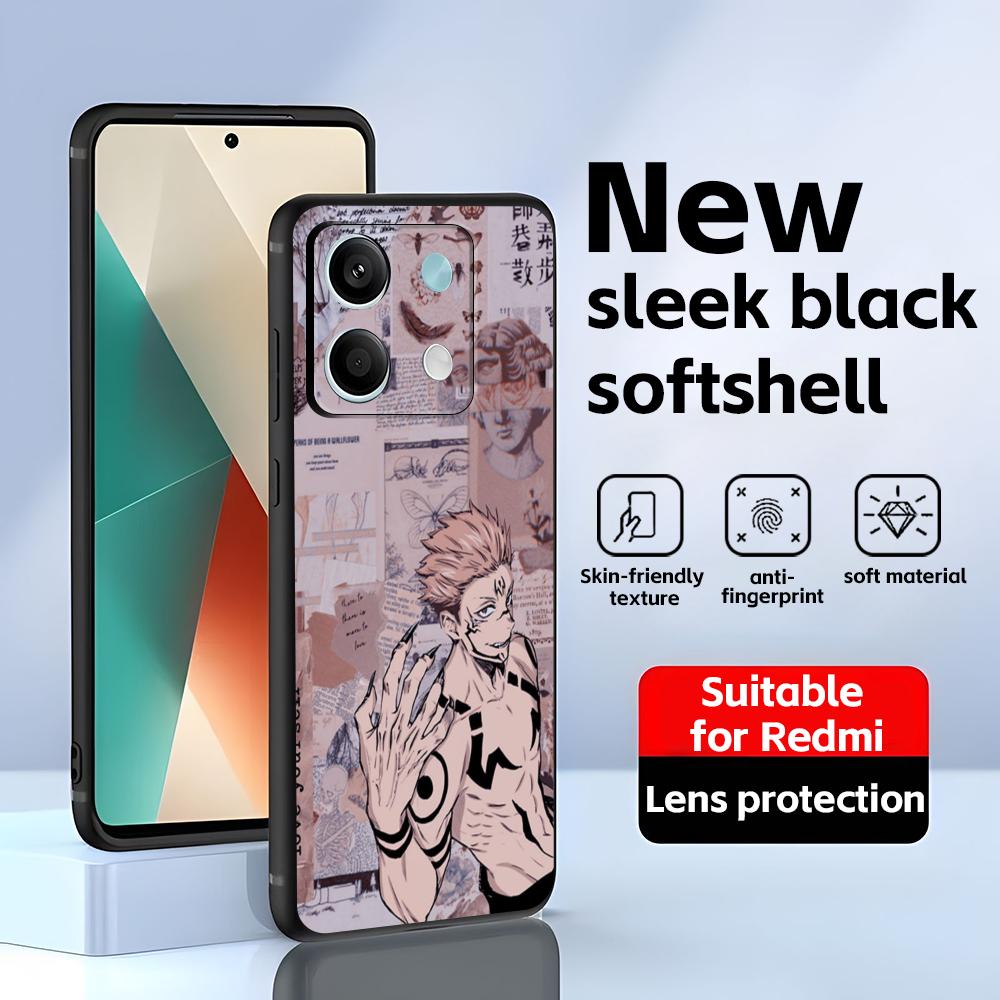 Hot Anime Jujutsu kaisen(0) Phone Case For Redmi Note 14 13 12 11 Pro Plus S 5G 14C A3 Soft Black Phone Cover
