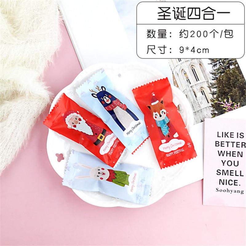 100 Stück Neue Schneeflocken-Knusperverpackung Blumentee Kekse Nougat Maschinell versiegelt Transparente Gefrostete Beutel Weihnachtsgeschenkverpackung