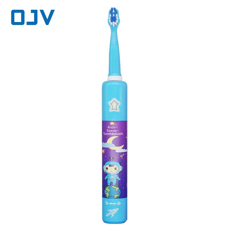 Kids' Sonic Electric Toothbrush Set, Ages 3-9, 3-Speed, USB Rechargeable, with Timer and Music.
