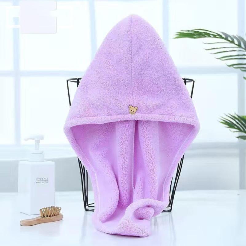 Thickened Quick-drying Coral Fleece Hair Dryer Cap Shower Cap Head Towel
