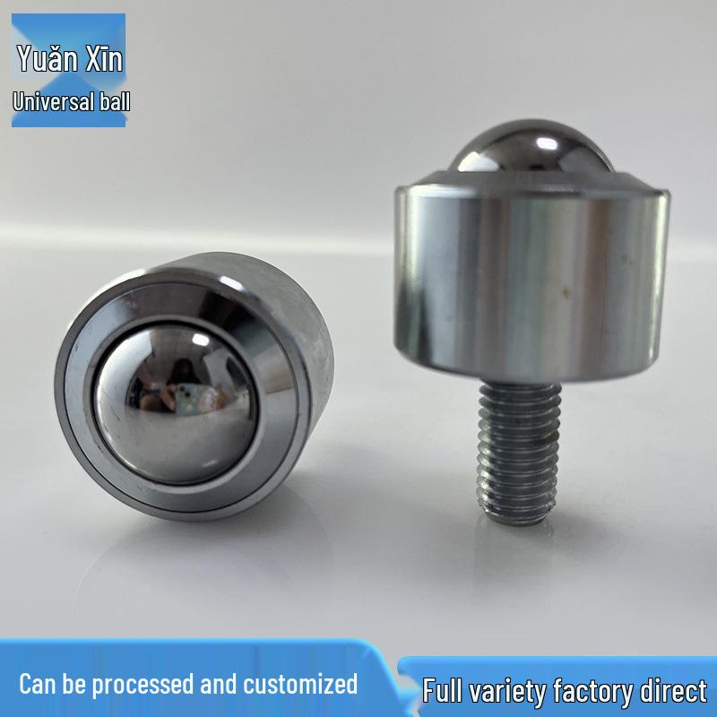 Heavy Duty Universal Cylindrical Ball Roller Wheel with Stem and Screw