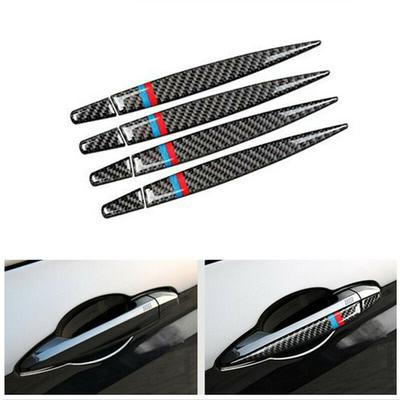 4pcs Real Carbon Fiber Car Door Handle Sticker Cover Trim Specail For BMW X5 X1
