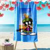 Martian Mayhem: Green Invasion beach towel beach Beach towel for vacation photos Absorbent bath towel quick-drying swim towel swim Fashion