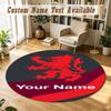 Round Rug Custom NameMiddlesbrough FC Pattern Non Slip Carpet Home Floor Decor