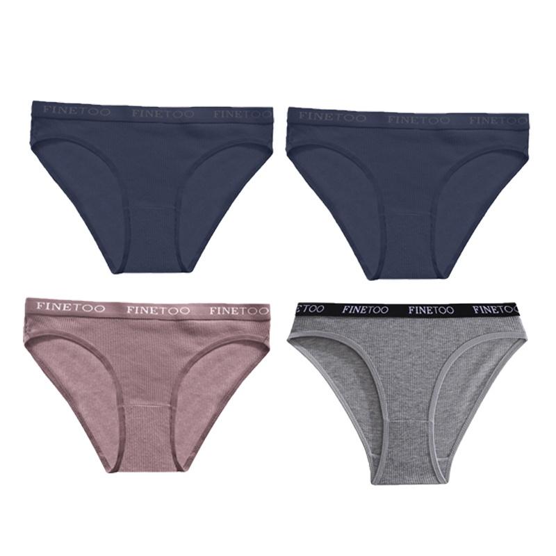 FINETOO 4Pcs/set Calcinhas Sem Costura Calcinhas Femininas Cuecas Cuecas Calcinhas de Cor Sólida Lingerie Íntima M-XL Quente