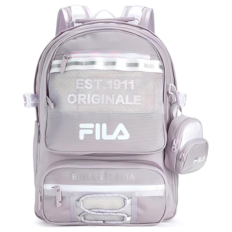 FILA Simple Fashion Multi-Pocket Fabric Mini Backpack Women backpack Butterfly-Purple F13W439168FVT Butterfly Purple,Extra Small