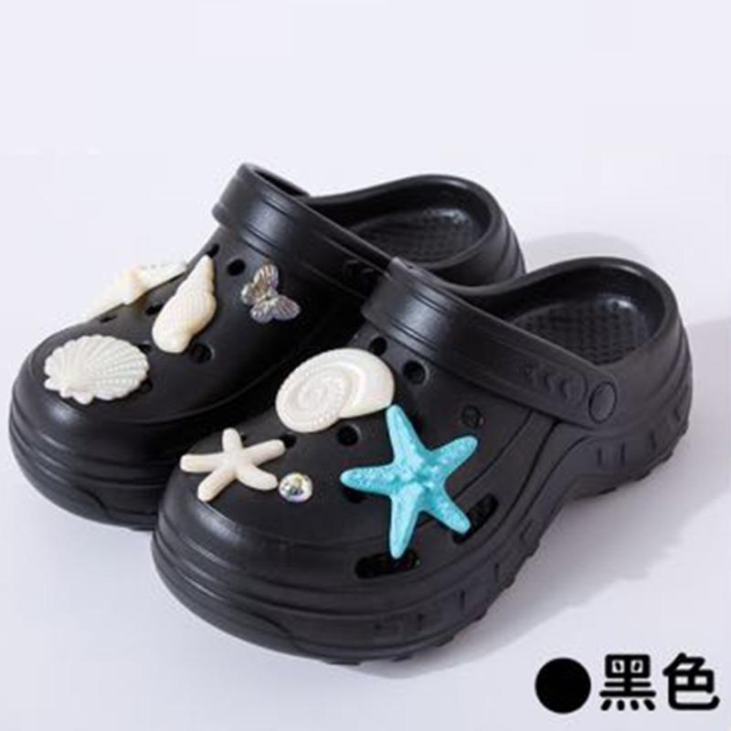 New hole shoes women's indoor and outdoor stepping on shit feeling comfortable and breathable eva slippers thick-soled slippers wholesale
