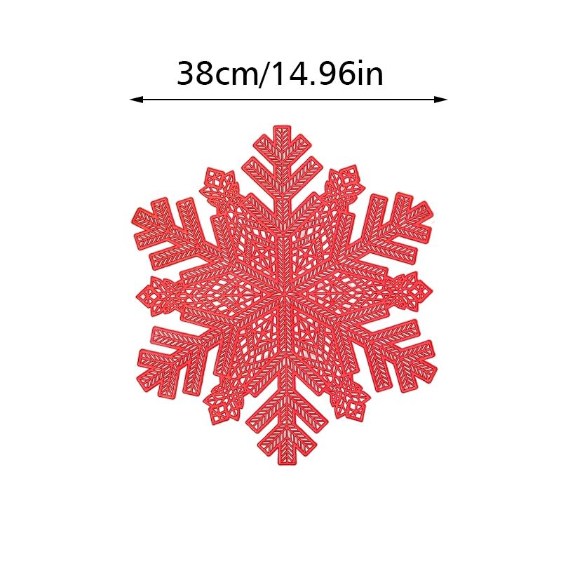 1PC Table Decorations Home Decor Stain Resistant Restaurant Decoration Thermal Insulation PVC Snowflake Meal Mat Party Supplies