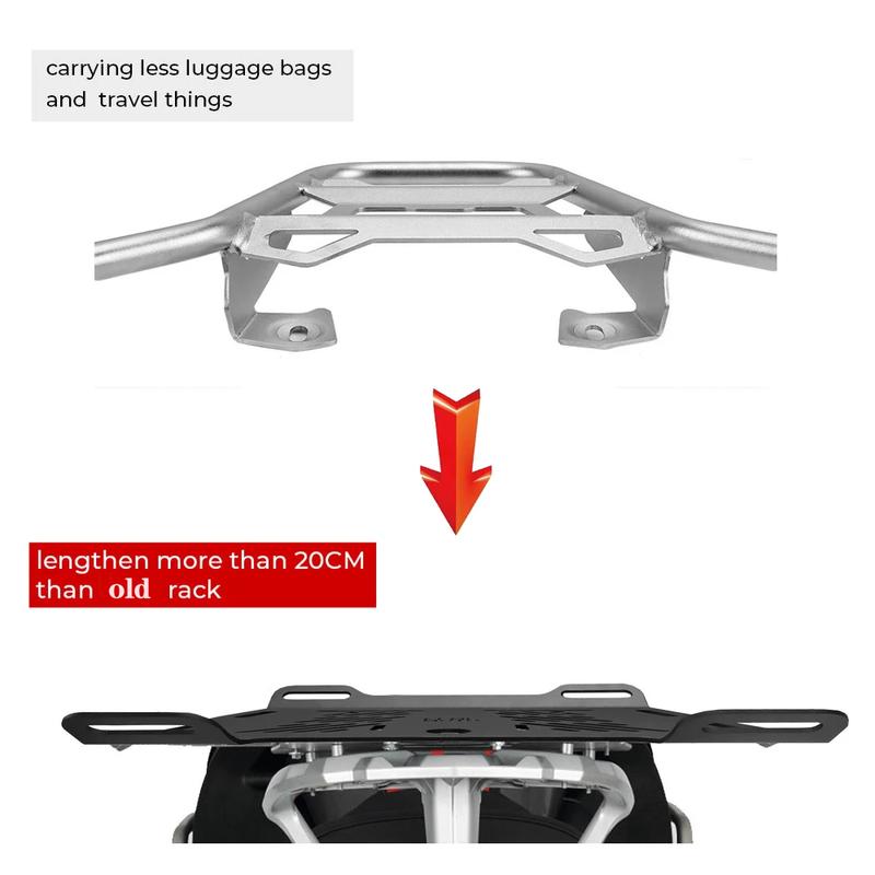 Universal Rear Enlargement Rack Luggage Rails For BMW R1200GS 1200 GS R1250 GS R 1200GS LC GSA ADV Adventure F900XR F850GS F750