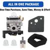 Carburetor Tune Up Kit Compatible with Mantis 7940 7268 7264 Mini Tiller, Fits 25cc Engine with Gasket Fuel Line Filter Kit