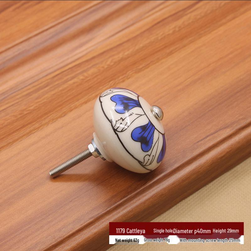 Modern Pastoral Pumpkin Ceramic Cabinet Handle for Kitchen and Drawer