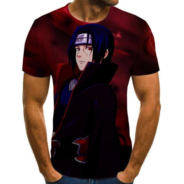 Футболка с 3D принтом японского аниме мужская и женская модная повседневная футболка с героями мультфильмов крутые топы футболка большого размера в стиле Харадзюку S чёрный 1149₽